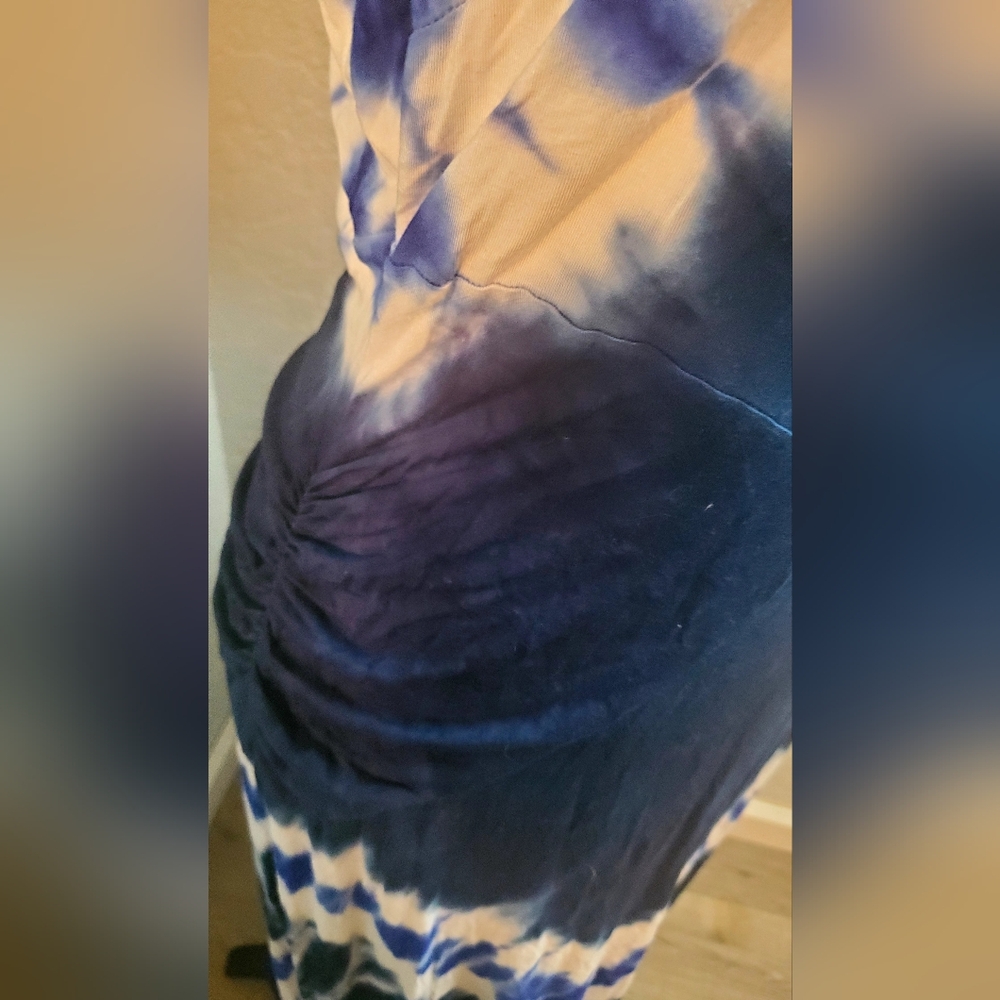 INC International Concepts Blue and White Tie-Dye Maxi Dress - Picture 5 of 5